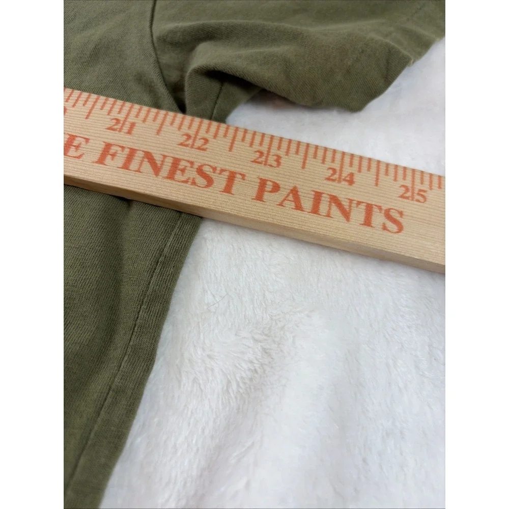 Polo Ralph Lauren Men's Classic Fit Jersey V Neck T Shirt Olive Green Orange Lge